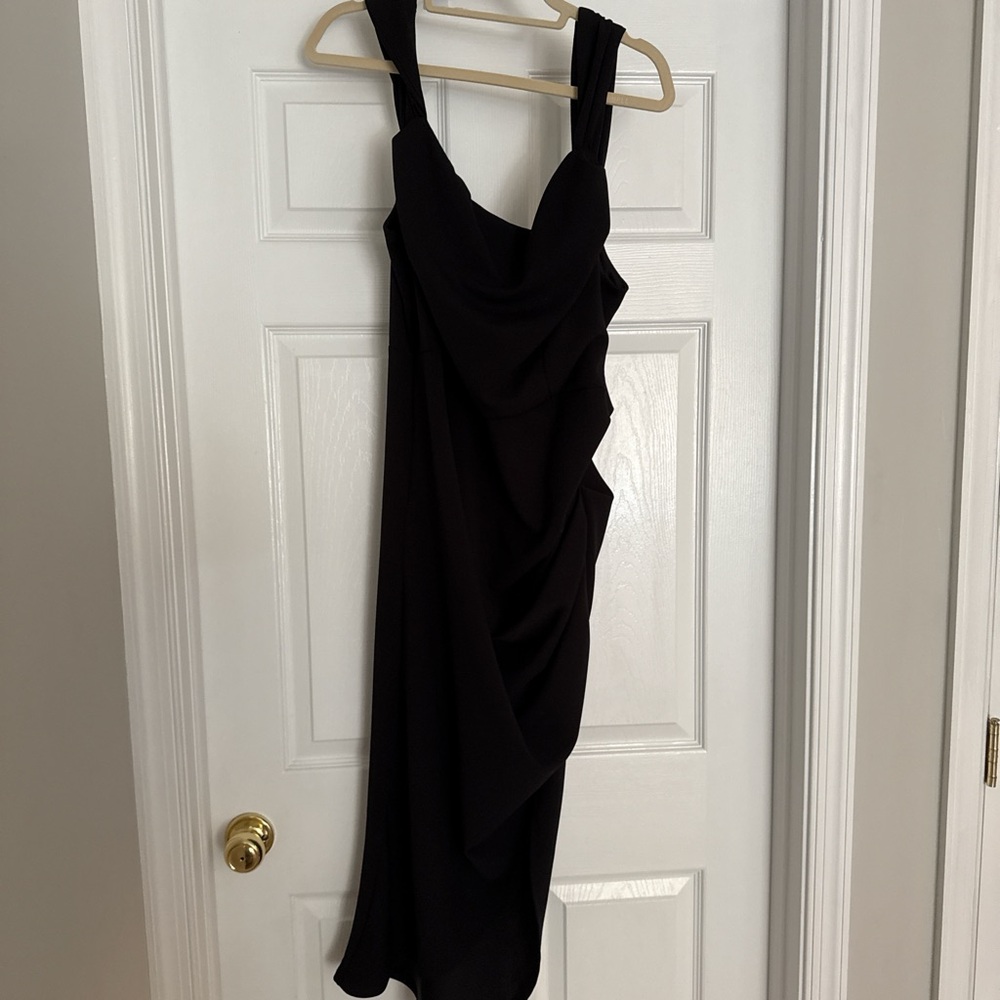 ASOS Curve Black Asymmetrical Dress